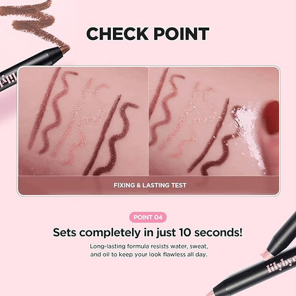 lilybyred Starry Eyes Am9 to Pm9 Gel Eyeliner | Korean Gel Eyeliner, Intense Color Payoff, Creamy Formula, Easy Blending, Built-in Sharpener, Smudge-Proof, Long-Lasting, 0.017 oz. (10 Shine Gold)