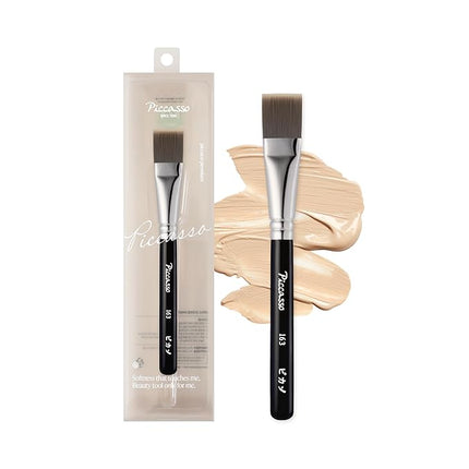 Piccasso Brush 163 Foundation Brush Soft & Dense Synthetic Bristles for Flawless Face Makeup, Perfect for Cream & Liquid Foundation
