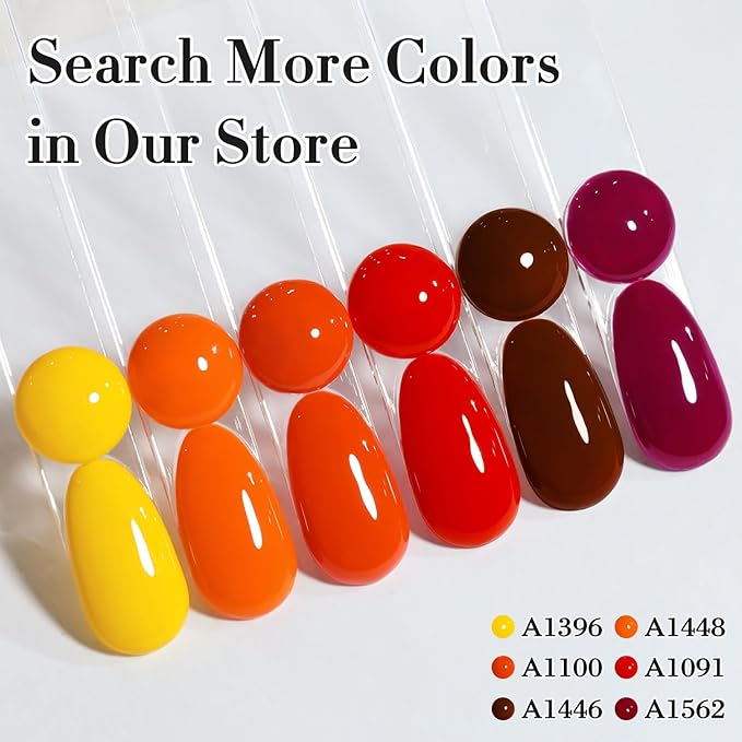 Double Rhythm 0.50 OZ Gel Polish Hema Free Same Color Same Bottle Golden Round Translucent Neutral Natural Milky 15 ML Jelly UV Polish Art DIY at Home (Burgundy Brown-C1446)