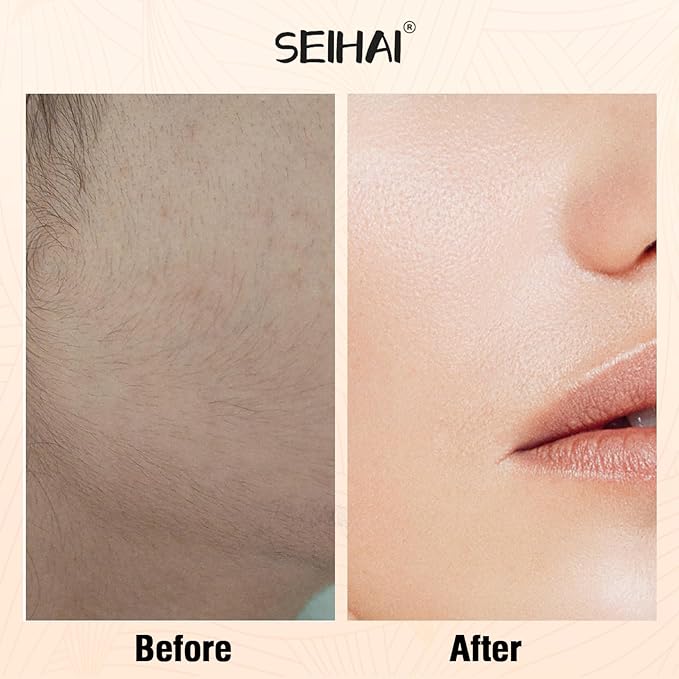 Facial Hair Removal for Women, Electric Painless Rechargeable Facial Hair Remover for Face, Lip, Chin with 2 Replacement Heads