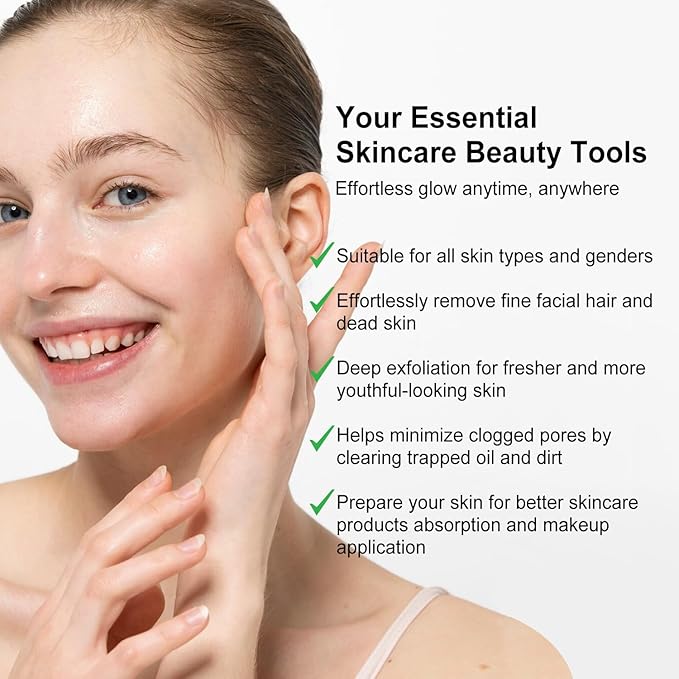 Precision Dermaplane Razor, Face Razors for Women and Men, Eyebrow Razor, Dermaplaning Tool, Peach Fuzz Remover, Skin-friendly Microblades with Protective Cap