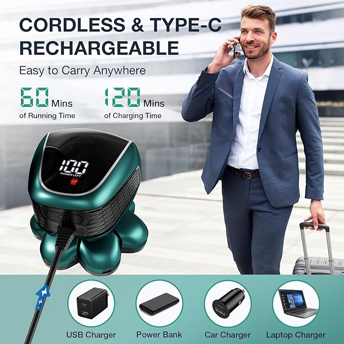 Head Shavers for Bald Men: 5-in-1 Electric Razor - Waterproof Shaving Grooming Kit for Balder - Turbo Speed & Precision Blades (Green)