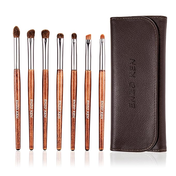 Natural Pony Hair Eye Shadow Brush Set, Small Eyeshadow Brushes Set, Eye Makeup Brushes Set Professional, Small Nose Contour Brush, Angled Eyeshadow Brush, Eyeshadow Blending Brushes