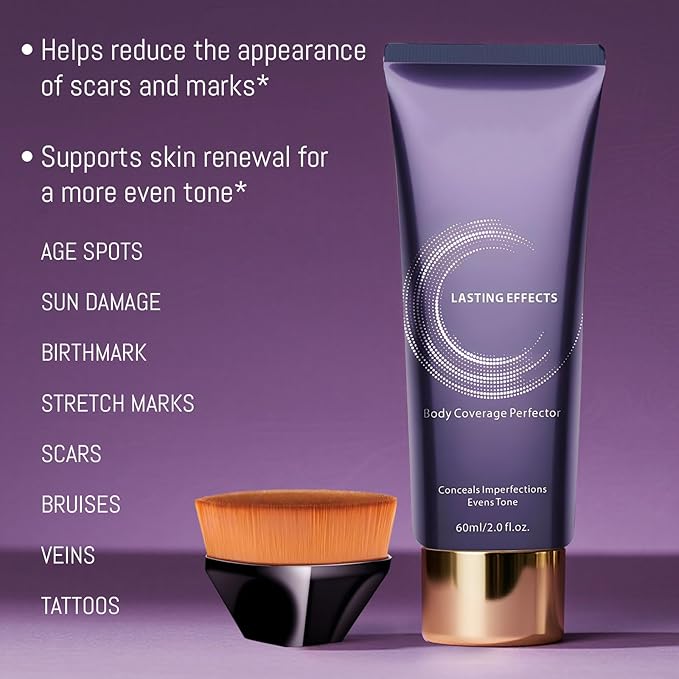 Body Coverage Perfector - Waterproof Leg & Body Makeup, Tattoo Cover Up, Natural Radiance, Sweatproof & Transfer-Resistant (01)