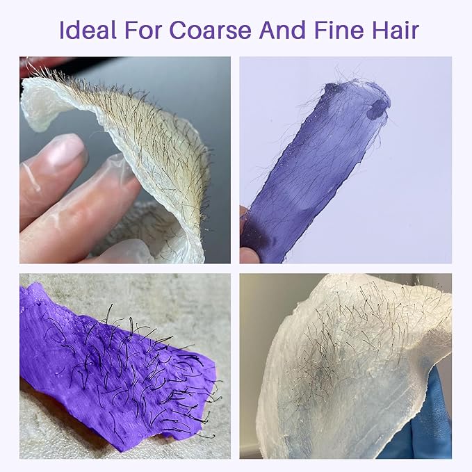 BLITZWAX 2.6lbs Hard Wax Beads for Hair Removal, Lavender and Cream Hot Waxing Beans for Sensitive Skin, Face, Brazilian and Bikini, with 30 Waxing Sticks and 2 Wax Oils for Women and Men, 2 Packs