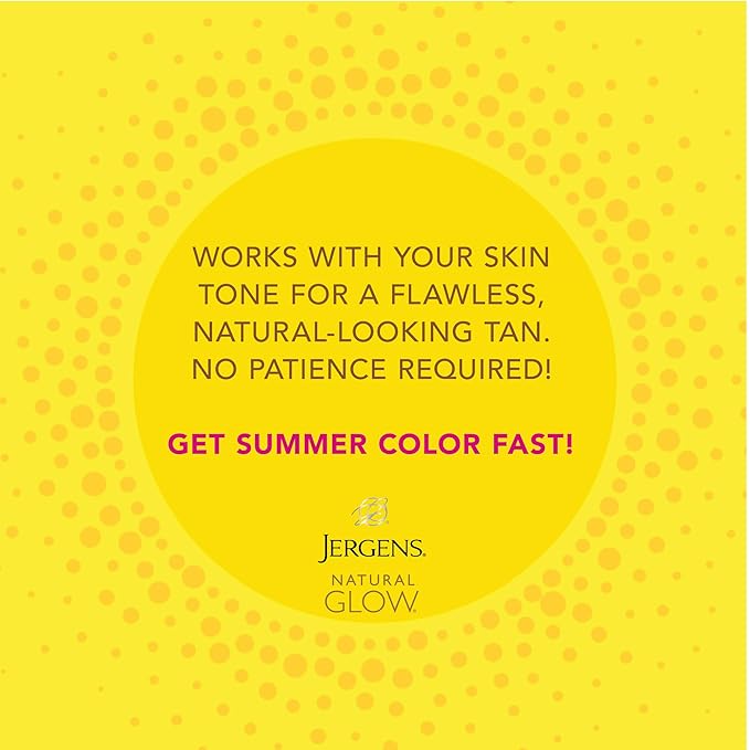 Jergens Natural Glow Instant Sun Self Tanner Mousse Bundle, Light Bronze, Sunless Tanning, 6 Oz Bottle and Application Mitt