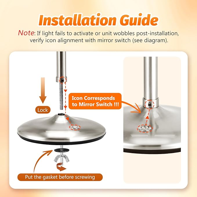 Lighted Makeup Mirror with Magnification: 1X/10X Magnifying Vanity Mirror with 3 Color Dimmable Light, 9" Large Rechargeable Standing Desk Mirror, Base Touch & Base Charging Port, Touch Sensor, Nickel