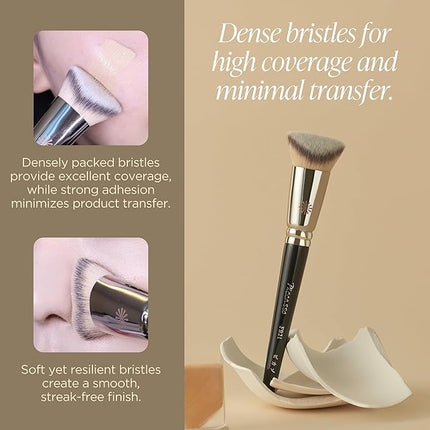 Piccasso Brush Korean Foundation Spatula – Professional Stainless Steel Makeup Tool for Thin, Seamless Foundation & Cream Blending (V-cut)