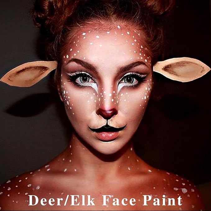 MEICOLY Brown Face Body Paint,2.37Oz Tube Water Based Maroon Face Paint for Deer Cosplay Makeup,Washable Body Paint for Halloween Stage SFX Special Effects Makeup,Face Painting for Adults Kids