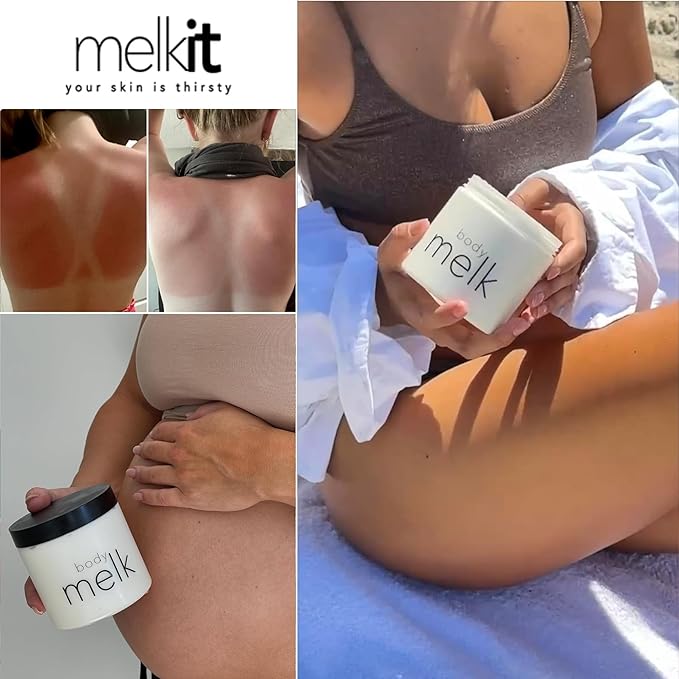 Body Melk Natural Body Cream - All Over Fast-Absorbing Hydration for Dry or Sensitive Skin - Soothe Sensitive Skin, Rash & Irritation - All Skin Types - 16 oz