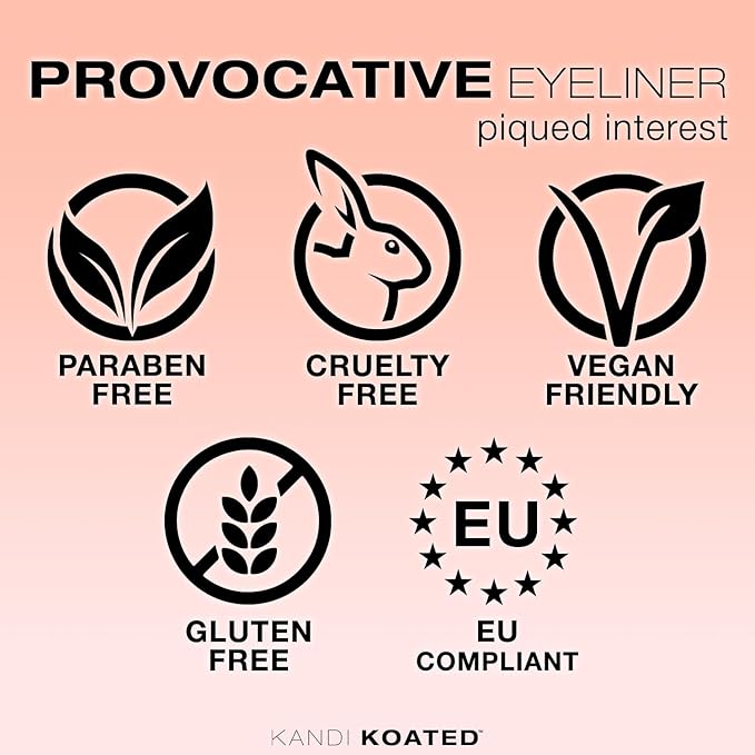 Kandi Koated Provocative [Piqued Interest] Liquid Eyeliner | Bold Colors Liquid Liner, Paraben-Free, Cruelty-Free, Long-lasting | Beauty & Makeup