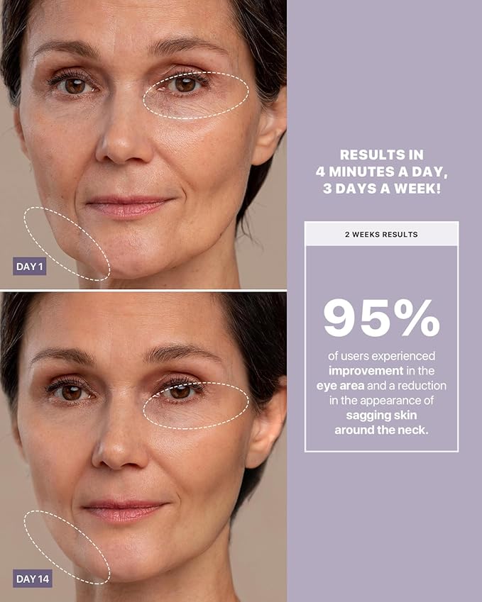 AMIRO R3 Turbo Facial Device, Precision Firming and Fine Line Smoothing Tool for Full Face, Eye Area & Jawline at-Home Therapy Purple