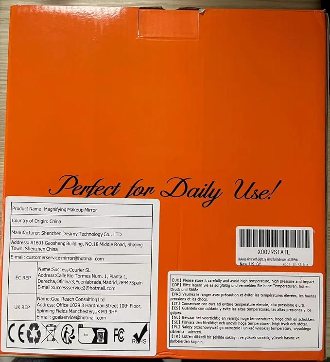 B Beauty Planet Makeup Mirror with Lights, Lighted Magnifying Mirror 30X with 3 Lighting and Adjustable Brightness, 2-Sided Height Adjustable Vanity Mirror for Bathroom, Gifts for Women Pink