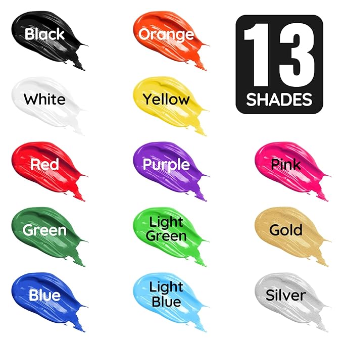 Pink Face Paint -Water Based Non-Toxic Highly Pigmented Body Painting for Vintage Doll Puppet Halloween SFX Cosplay, Full Coverage Washable Paint for Costume Party Stage Performance