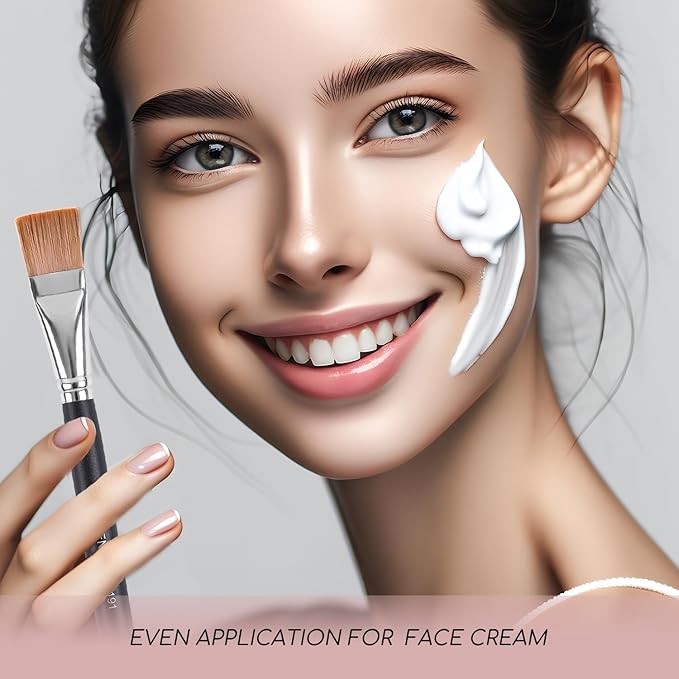 ENERGY Square Foundation Brush Professional Flat Facial Mask Brush for Blending Liquid Cream Foundation Emulsion Cosmetics Vegan Face Makeup Brush