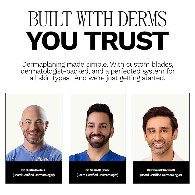 Jill Dermaplane Starter Kit for Women in Rose – Facial Razor & Exfoliating Blade Set with Pre-Shave Magic Wipe, Gentle Skin Cleanser, Glow Moisturizer & 2 Disposable Dermaplane Blades