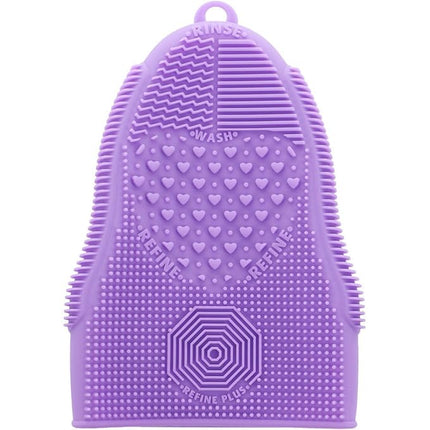 Makeup Brush Cleaner Glove Mat Mitt Silicone Cosmetic Cleaning Scrubber Tool Face Brushes and Eye Brush Washing Pad Purple