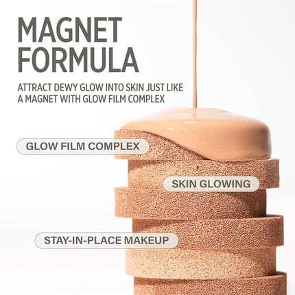 KEYTH PINK MAGNET CUSHION #04 NEUTRAL BEIGE (15G, 0.52 OZ.) / Magnetic Adherence, Dewy Radiance, 77% moisture essence, Glow Film Complex, Skin Film Polymer