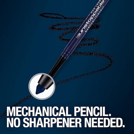 Maybelline Unstoppable Waterproof Mechanical Black Eyeliner Pencil, Easy to Apply, Smooth Glide, Up to 24 Hour Wear, Onyx
