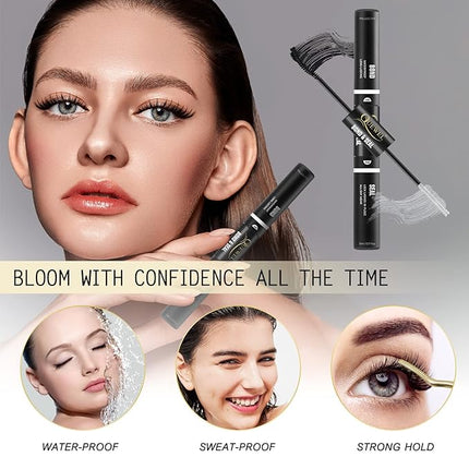 QUEWEL Lash Clusters Bond & Seal - Black Lash Glue for DIY Eyelash Extensions, Strong Hold & Waterproof