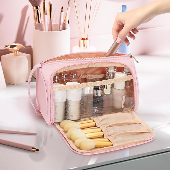 CUBETASTIC Small Makeup Bag, Makeup Pouch, Travel Cosmetic Organizer for Women