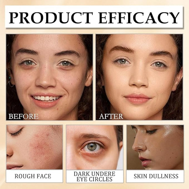 Flawless Face Foundation Stick,2-in-1 Long-Lasting Concealer Foundation Stick with Brush,Multi-Use Makeup for Dark Circles & Blemishes,Waterproof Thin Contour Sticks for Face Makeup (02#Natural)