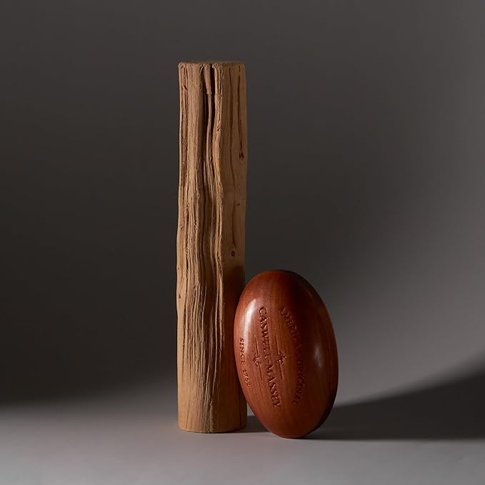 Caswell-Massey Woodgrain Sandalwood Natural Bar Soap Gift Set - Moisturizing Triple-Milled Body Soap for Men - Plant-Based with Essential Oils for Soft Skin, Cruelty-Free, USA Made, 12 Bars x 5.8 oz