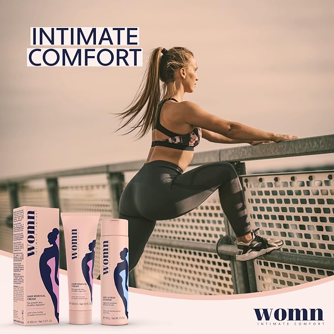 womn Intimate Comfort HAIR REMOVAL CREAM for bikini area & underarms. Smooth skin, no razor bumps or cuts. 3.3 Fl. Oz.
