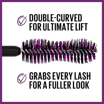 Maybelline The Falsies Lash Lift Waterproof Mascara Volumizing, Lengthening, Lifting, Curling, Multiplying, Eye Makeup, Very Black, 1 Count
