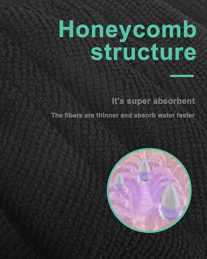 Shower Caps, Terry lined Reusable shower cap Waterproof Large Shower Cap for Women, Triple Layer Shower Caps for Long Thick Hair