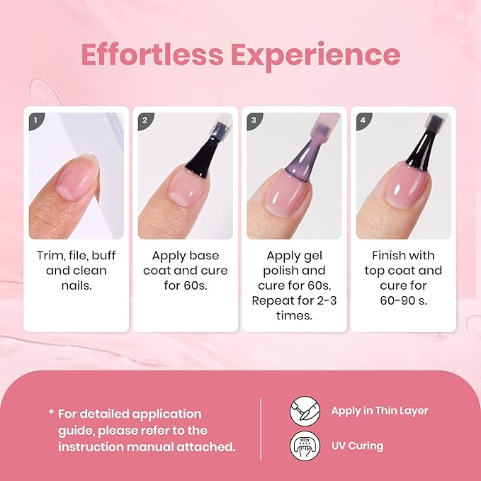 Beetles Neutral Gel Nail Polish 15ml Jelly Nude Pink Gel Polish Set Sheer Pink Soak Off UV LED Translucent Effect French Nail Art Spring Summer Manicure Gift for Women