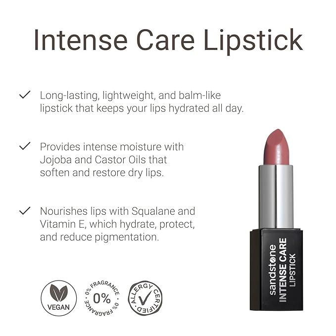 Intense Care Lipstick - a hypoallergenic, gluten free, caring formula, with active and moisturizing ingredients. (49 Soft Touch)