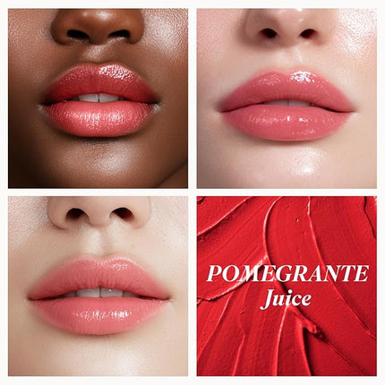 INGA Water Glow Melting Balm - Hydrating Tinted Lip Balm with Soft, Melt-On Texture, Natural Sheer, Glass-Like Finish with Non-Sticky, Lightweight Comfort (POMEGRANTE JUICE)