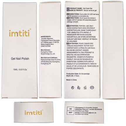 Imtiti Gel Nail Polish, 1Pcs 15ml Green Color Gel Polish Soak Off LED Nail Polish Gel Nail Art Design Manicure Salon DIY at Home Holiday Gift