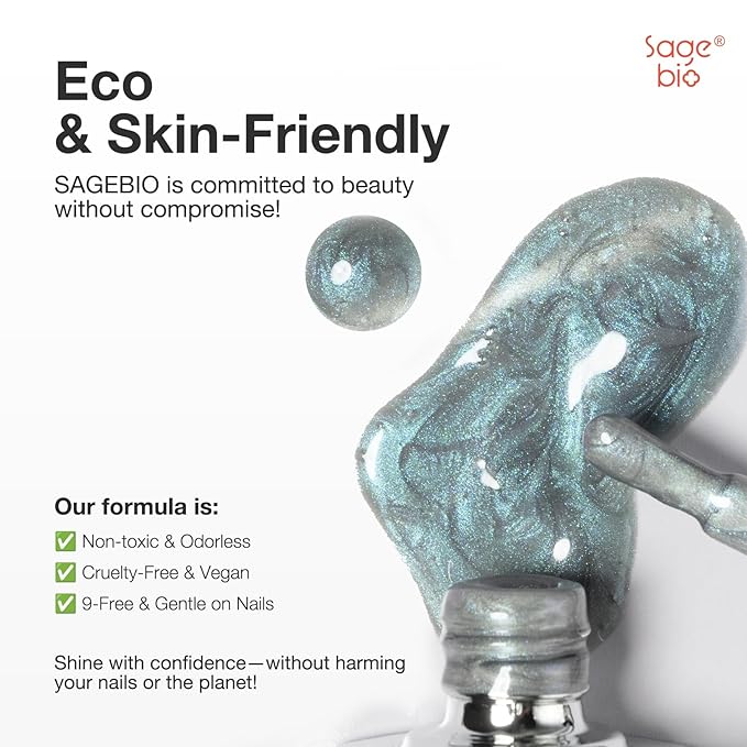 15ml Cat Eye Gel Nail Polish with Magnet Shimmer Glass Bead Effect 08