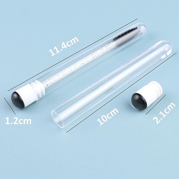 20 Sets Mascara Wands Tube Set Reusable Lash Spoolies Tube Diamond Eyelash Brush Tubes Spoolies Lash Extension Brushes Applicators Makeup Tools (sky-Black)