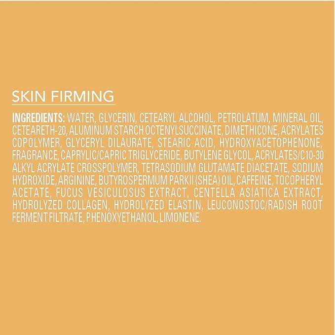 Jergens Skin Firming Body Lotion for Dry to Extra Dry Skin, Skin Tightening Cream with Collagen and Elastin, Dermatologist Tested, Hydralucence Blend Formula, 16.8 Oz