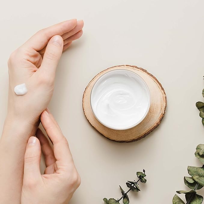 Houseables Lotion Jars, Lotion Container, Cosmetic Jars with Lids, Body Butter Containers, Travel Pots for Creams, Makeup, Moisturizer, Storage, Refillable, Empty, Small, Plastic, White, 4 OZ, 12 PK