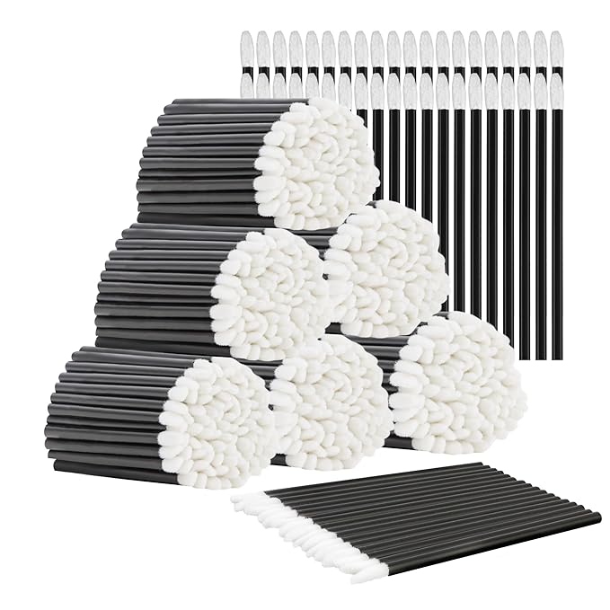 Disposable Lip Brush– Lip Applicators Makeup Applicators Lipstick Brush Makeup Brushes & Tools Lip Wands Makeup Artist Kit Essentials Beauty Tools (Black, 700Pcs)