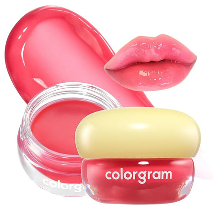 COLORGRAM TINTIN DORY LIP JAM 05 WATERMELON JAM | Pudding Pot Lip Blush | Tinted Lip Jam, Hydrating & Plumping Lip Gloss with Lightweight, Non-Sticky Formula | Clear Radiance & Semi-Transparent Color