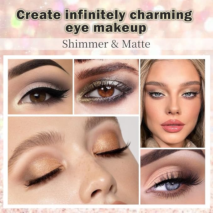 Neutral Smokey Eye Shadow Palette,Nude Silver Gray Black Cream Eyeshadow Palette,Make Up Pallets for Women Natural Eyeshadow for Eyes Long Lasting Naturing-Looking