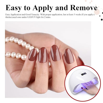 Imtiti Gel Nail Polish, 1 Pcs 15ml Maroon Brown Color Gel Polish Soak Off Nail Art Manicure Salon DIY Nail Lamp Gel Nail Design Decoration at Home Gift for Women, 0.5 Fluid Ounces