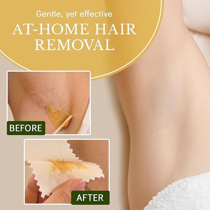 MOOM Organic Sugar Wax with Tea Tree Oil, 12 oz Jar, Hair Removal for Bikini, Brazilian, Face & Legs - Soft Wax for Sensitive Skin, Wax Beads Alternative For Women & Men (Strips & Sticks NOT Included)