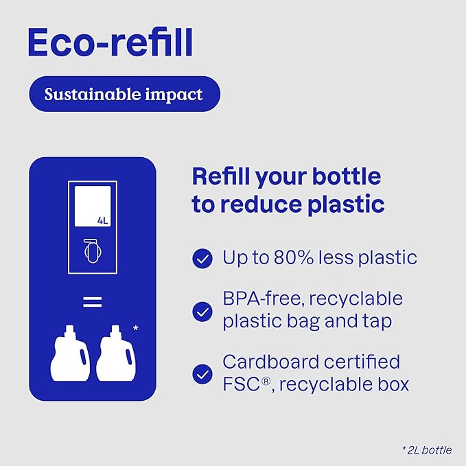 ATTITUDE Liquid Laundry Detergent Refill, EWG Verified, HE Compatible, Plant-Based & Vegan, Natural Laundry Soap, Citrus Zest Scent, 160 Loads, 135.26 Fl Oz