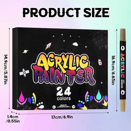 Kalolary 24 Colors Nail Art Pens Set,12PCS 3D Nail Polish Pens Double-Ended Acrylic Paint Pen Nail Art Markers Quick-Drying Nail Art Tools for Dotting Drawing Painting DIY Nail Art Beauty Manicure（E）