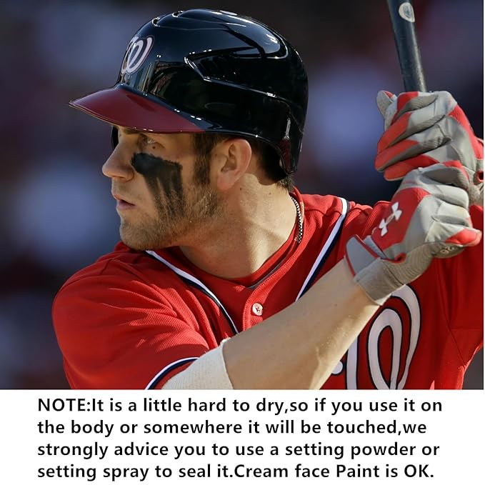 Go Ho Cream-Blendable Light Yellow Face Paint (1.06 oz),Eye Black Sports Stick,Full-coverage Pale Yellow Face Body Paint Stick for Party Halloween Cosplay SFX Makeup