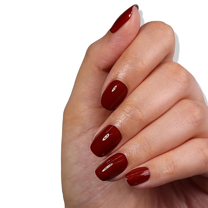 LONDONTOWN lakur Nail Polish - Chip-Resistant, Non-Toxic, Conditions & Hydrates Nails | Glossy Umber Red, You Autumn Know, .40 fl oz