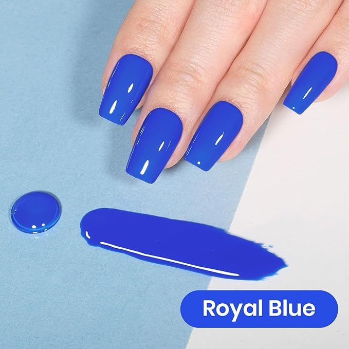 beetles Blue Gel Polish - 15ML One Color One Bottle Royal Blue Gel Polish Soak off Uv Led Lamp Nail Art Colorful Bottle All Season Manicure