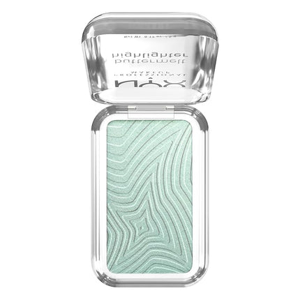 NYX PROFESSIONAL MAKEUP Buttermelt Highlighter, Powder Highlighter Makeup, With Up to 12H Wear and High Impact Glow - 20 Butta Mint (Minty Green)