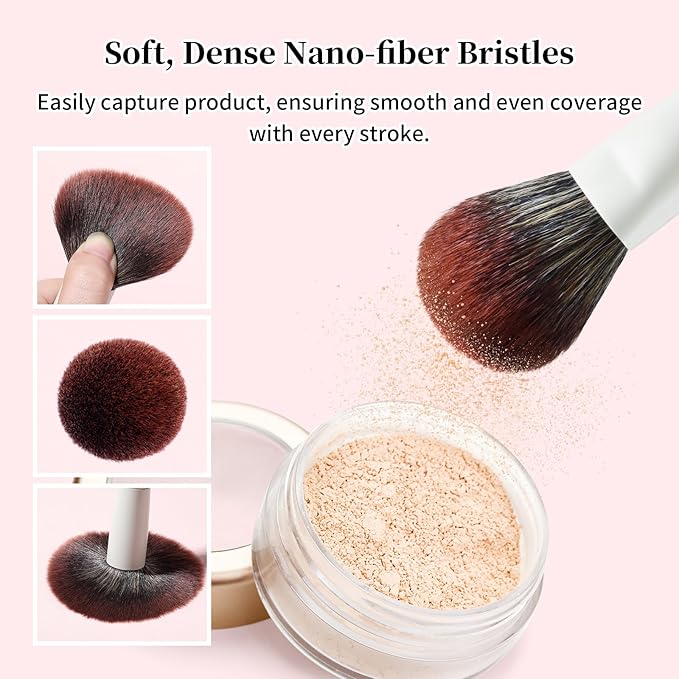 EIGSHOW Makeup Brushes, 18Pcs Professional Make Up Brush Set with Lables, For Foundation, Blush, Contour, Eyeshadow, Eyeliner, Cruelty-Free Vegan (MUA PRO)